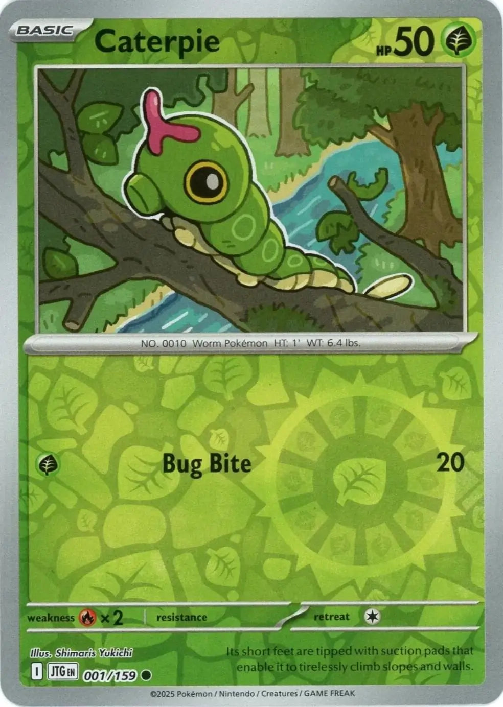 Caterpie 001/159 SV09 Journey Together Reverse Holo