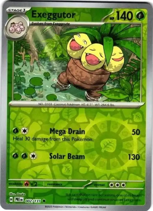 Exeggutor 002/131 SV8.5 Prismatic Evolutions Reverse Holo