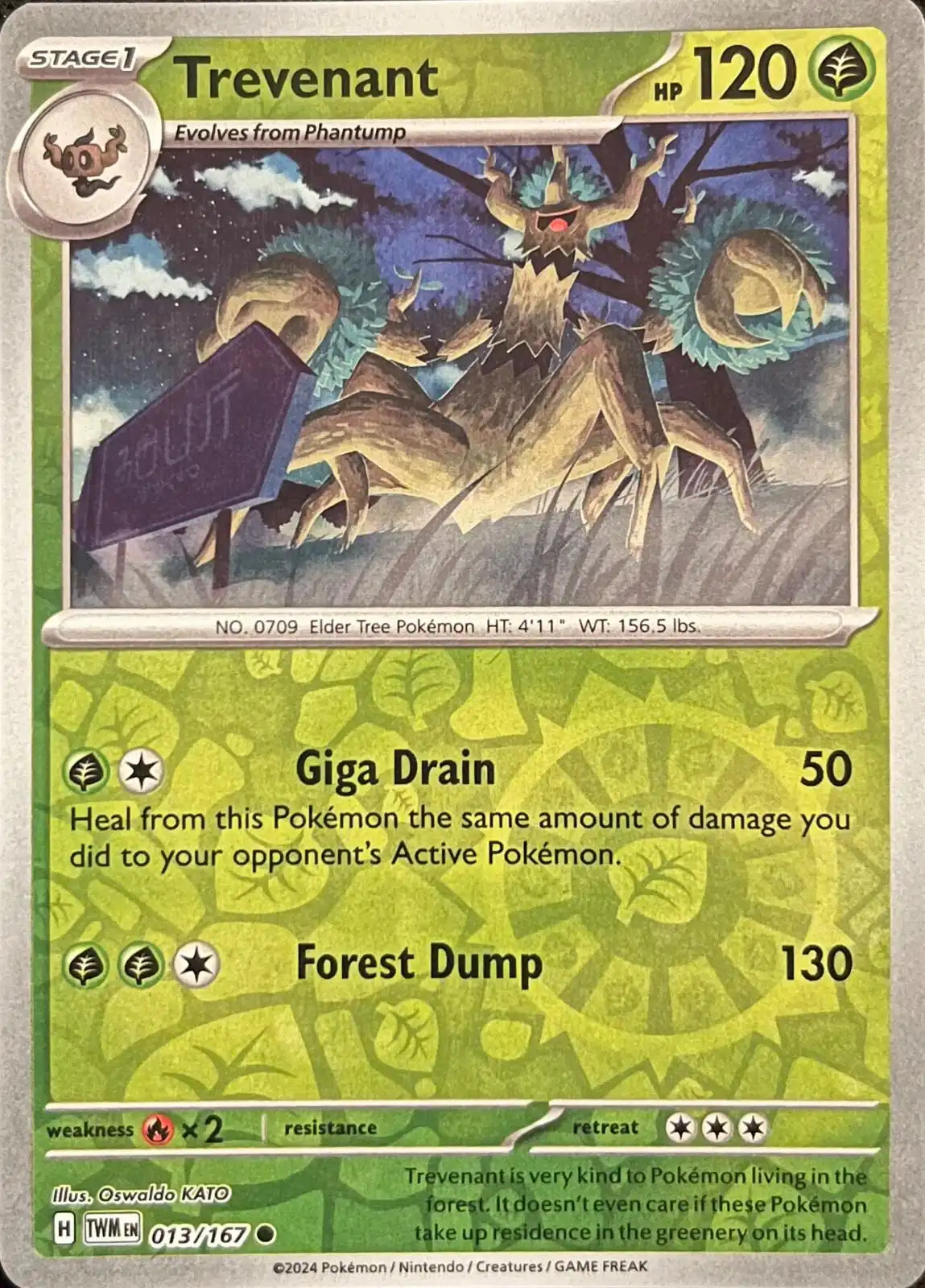 Trevenant 013/067 SV06 Twilight Masquerade Reverse Holo