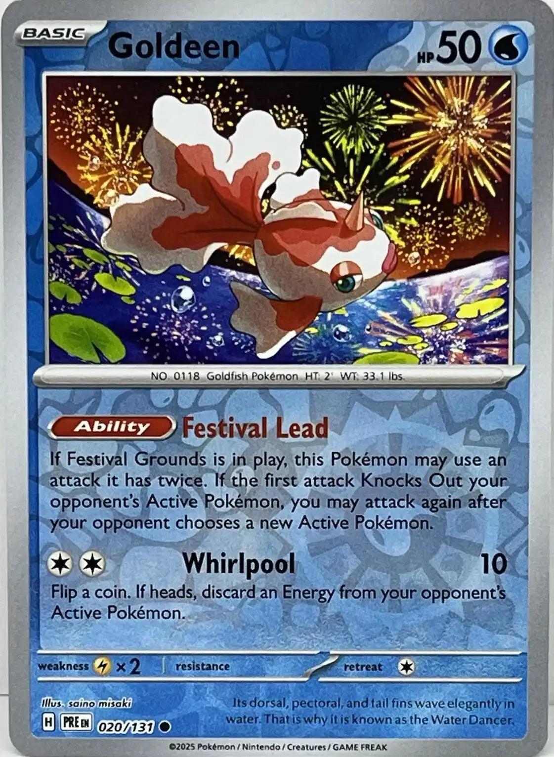 Goldeen 020/131 SV8.5 Prismatic Evolutions Reverse Holo