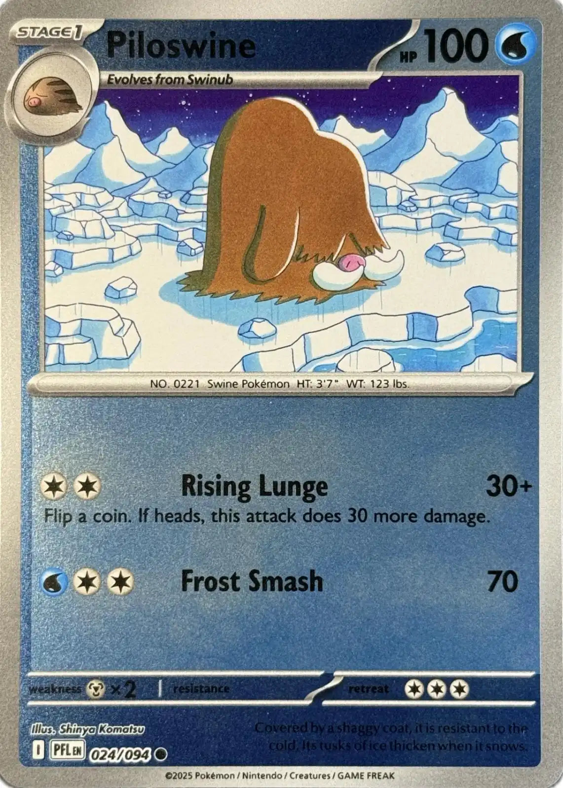 Piloswine 024/094 ME02 Phantasmal Flames Reverse Holo