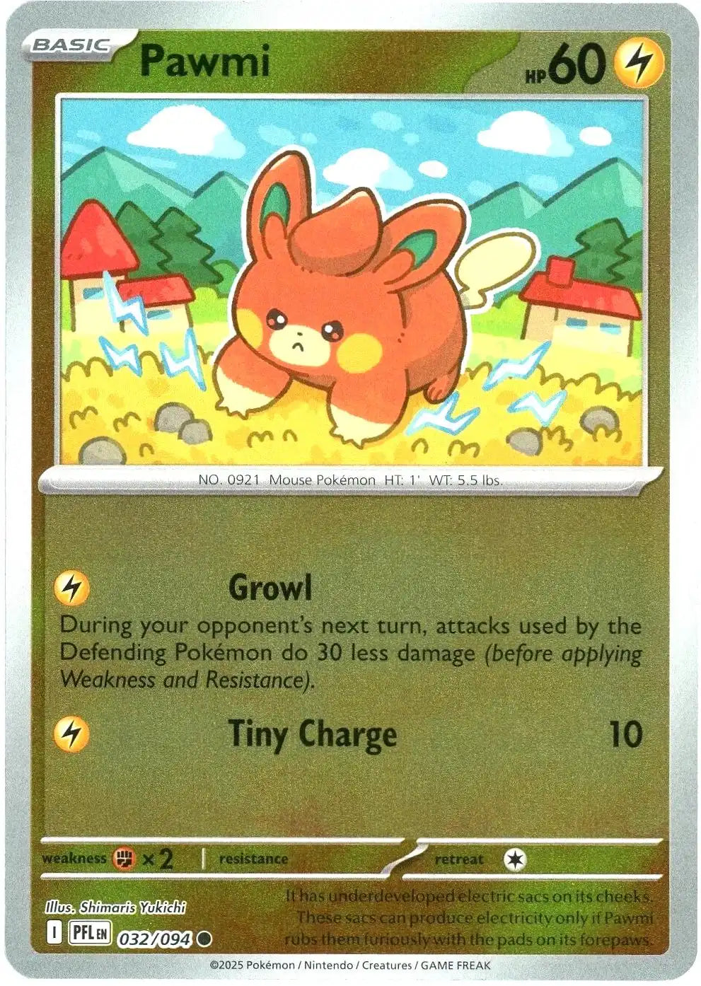 Pawmi 032/094 ME02 Phantasmal Flames Reverse Holo