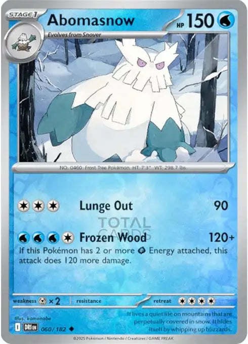 Abomasnow 060/182 SV10 Destined Rivals Reverse Holo