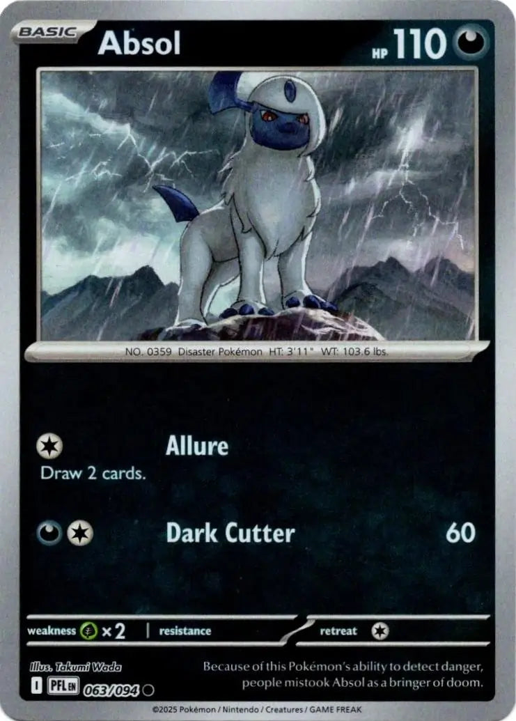 Absol 063/094 ME02 Phantasmal Flames Reverse Holo
