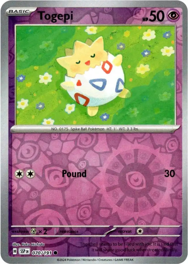 Togepi 070/091 SV8 Surging Sparks Reverse Holo
