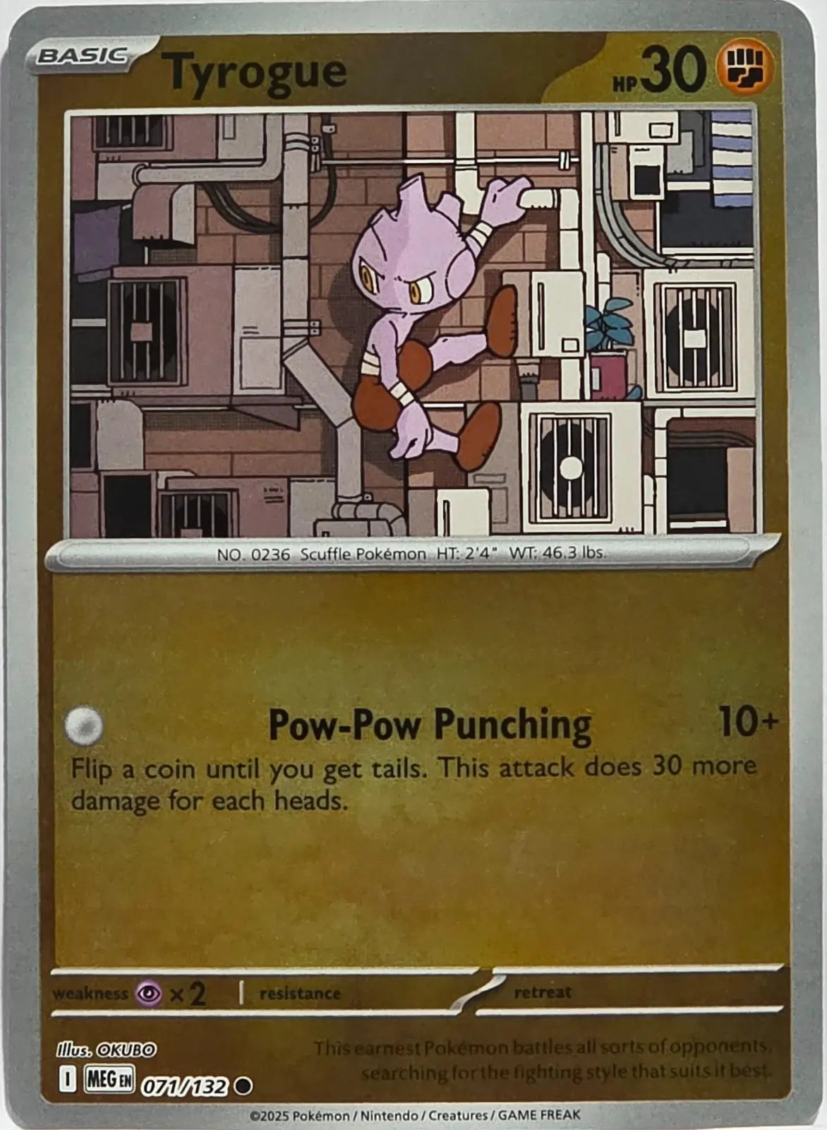 Tyrogue 071/132 ME01 Mega Evolution Common Holo