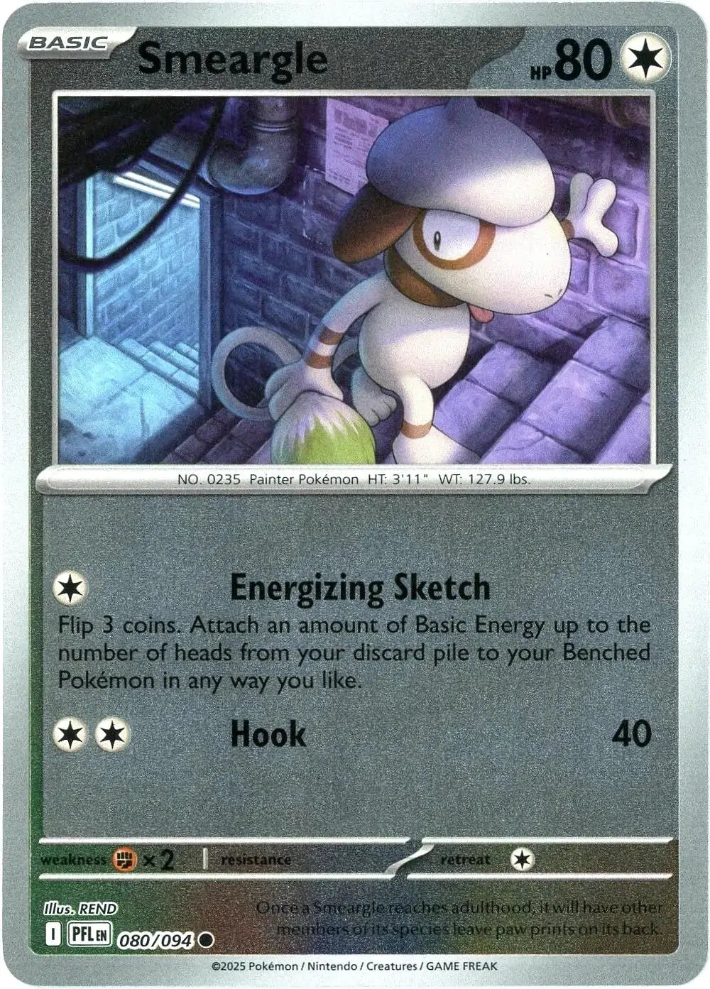 Smeargle 080/094 ME02 Phantasmal Flames Reverse Holo