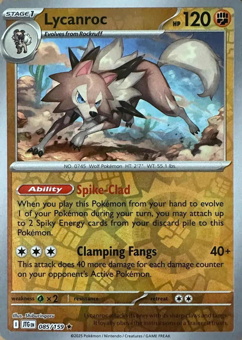 Lycanroc 085/159 SV09 Journey Together Reverse Holo
