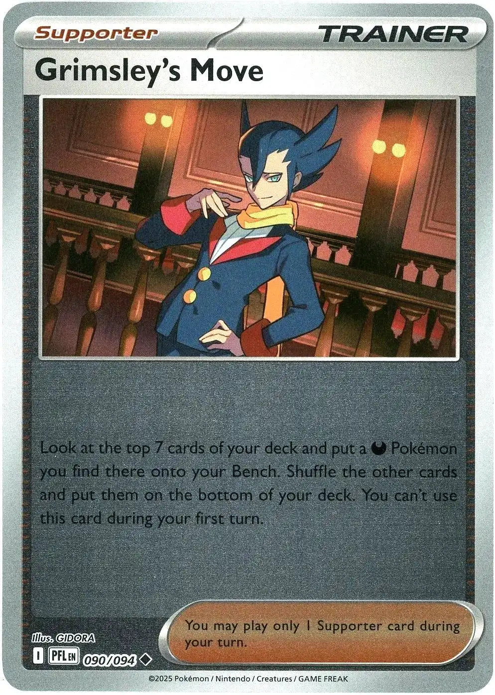 Grimsley's Move 090/094 ME02 Phantasmal Flames Reverse Holo