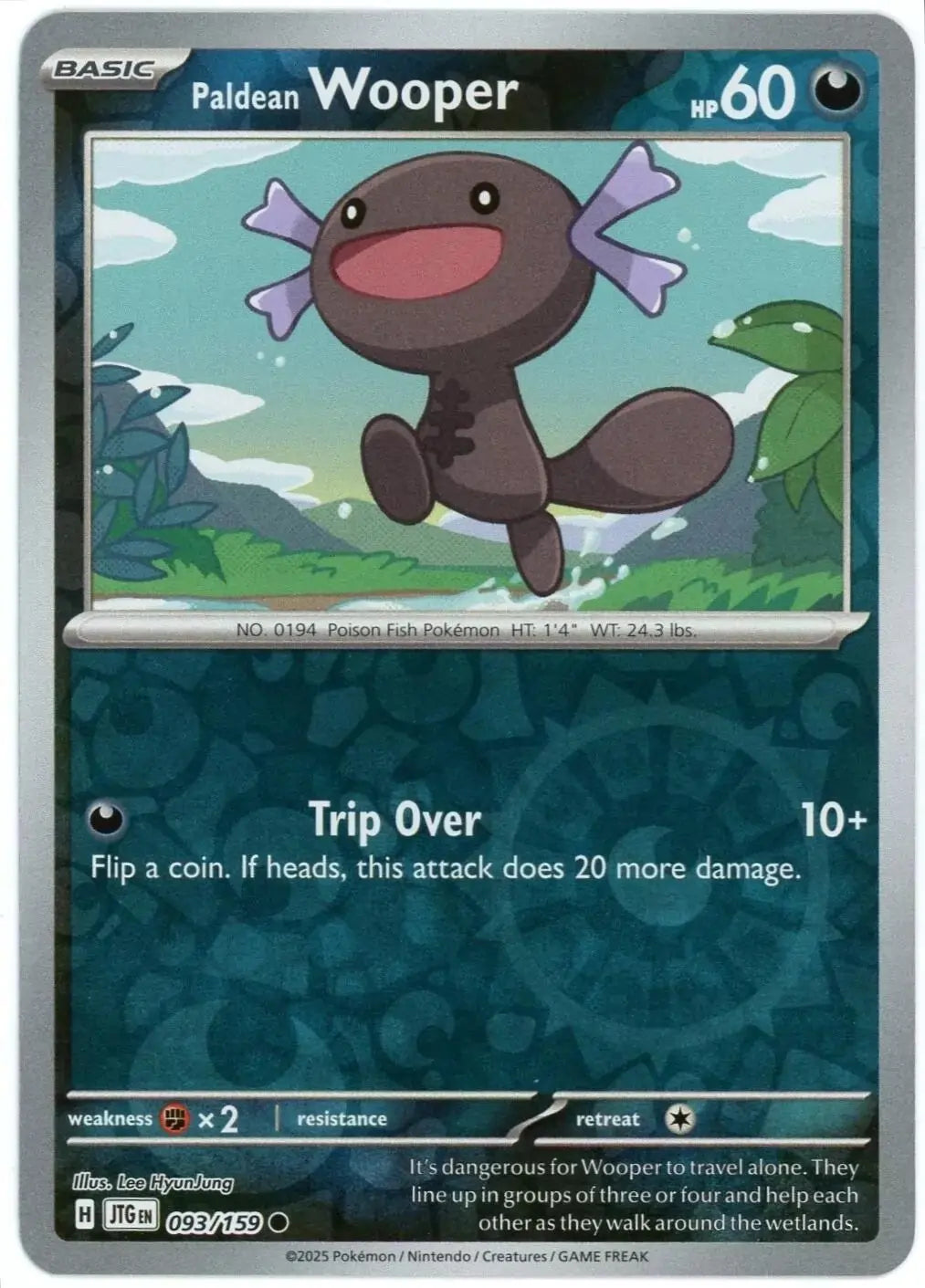 Paldean Wooper 093/159 SV09 Journey Together Reverse Holo