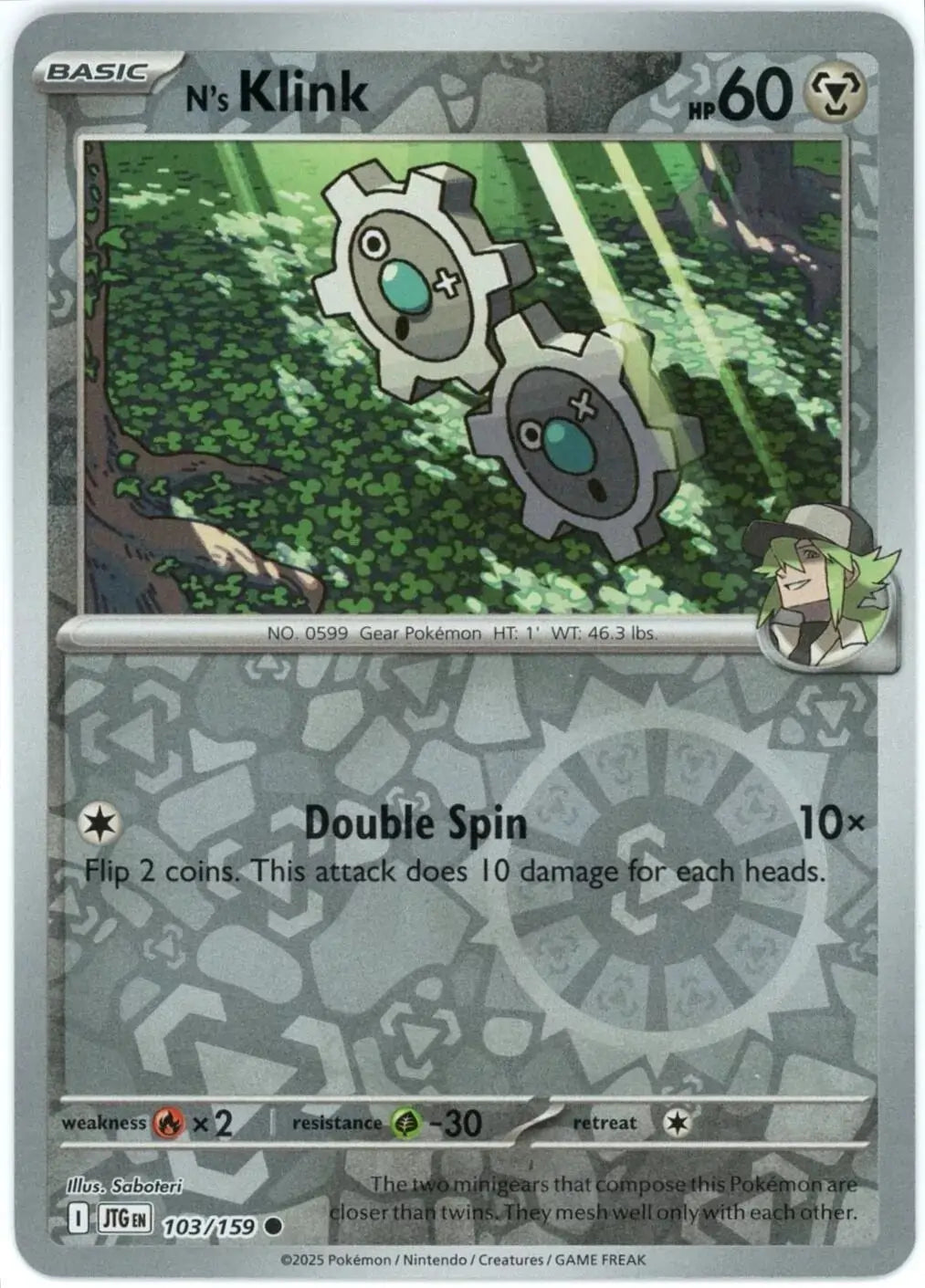 N's Klink 103/159 SV09 Journey Together Reverse Holo