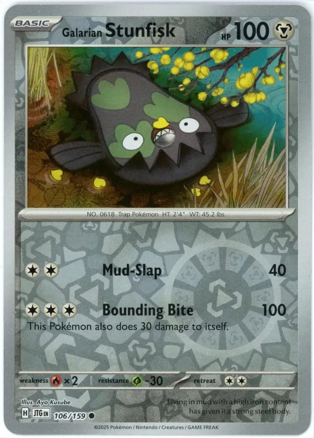 Galarian Stunfisk 106/159 SV09 Journey Together Reverse Holo
