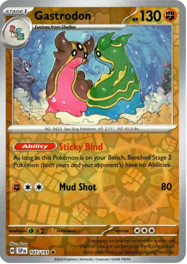 Gastrodon 107/191 SV8 Surging Sparks Reverse Holo