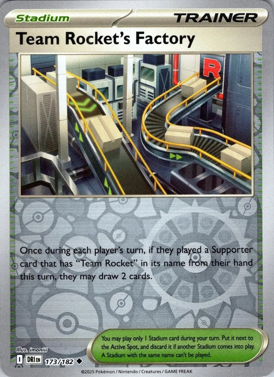 Team Rocket's Factory 173/182 SV10 Destined Rivals Reverse Holo