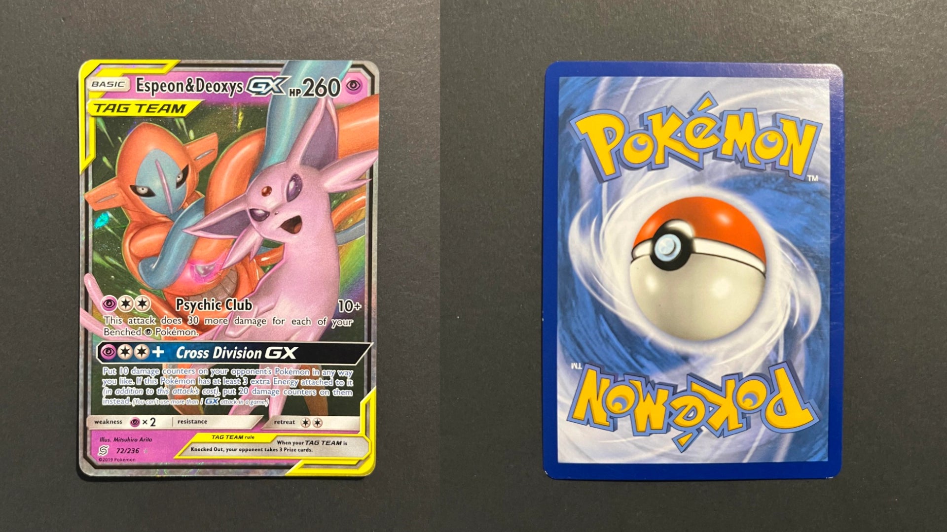Espeon & Deoxys GX 72/236 SM11 Unified Minds