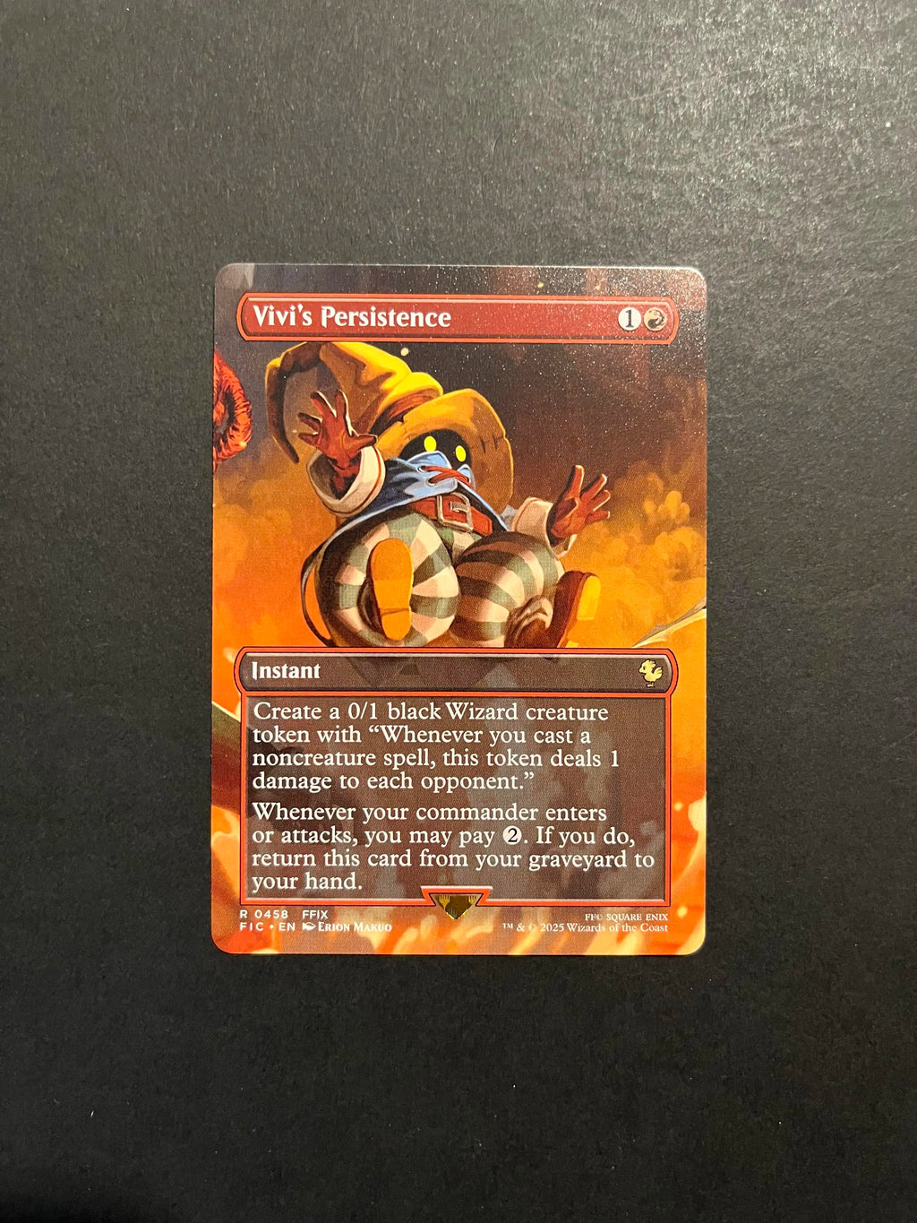 Vivi’s Persistence #458 Borderless Foil Final Fantasy MTG Rare