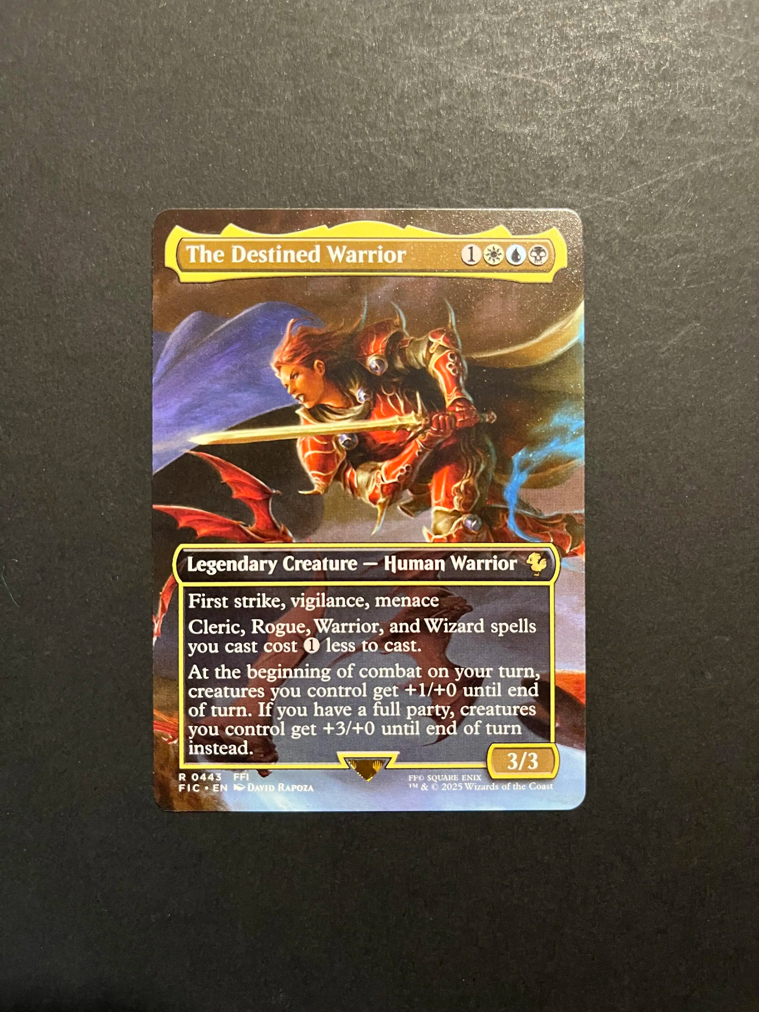 The Destined Warrior #443 Borderless Final Fantasy MTG FIC
