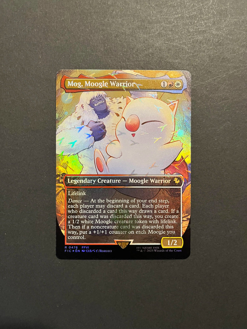 Mog, Moogle Warrior #476 Borderless Chocobo Track Foil FF MTG FIC