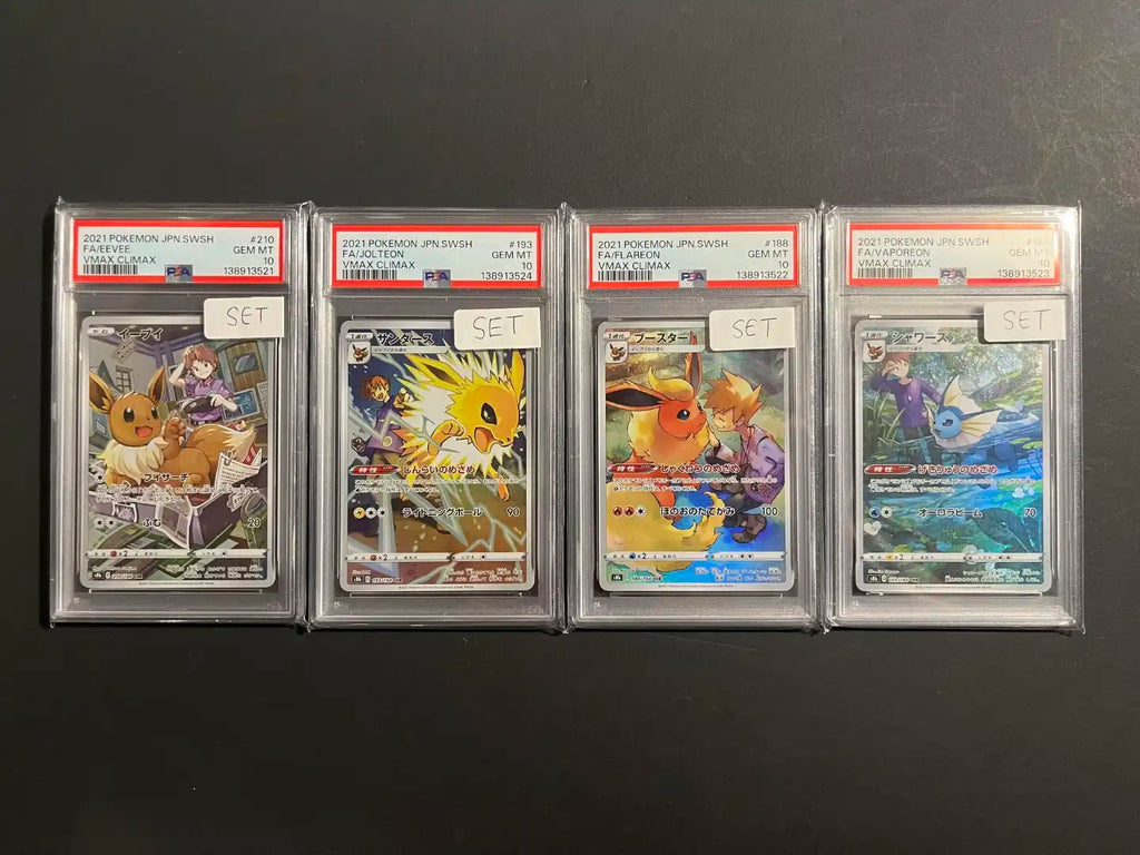 Eevee Vaporeon Flareon Jolteon CHR PSA 10 Seq VMAX Climax