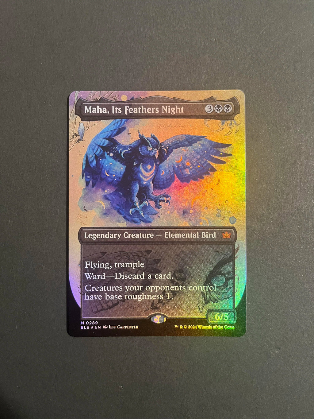 Maha Its Feathers Night Borderless M 0289 Bloomburrow