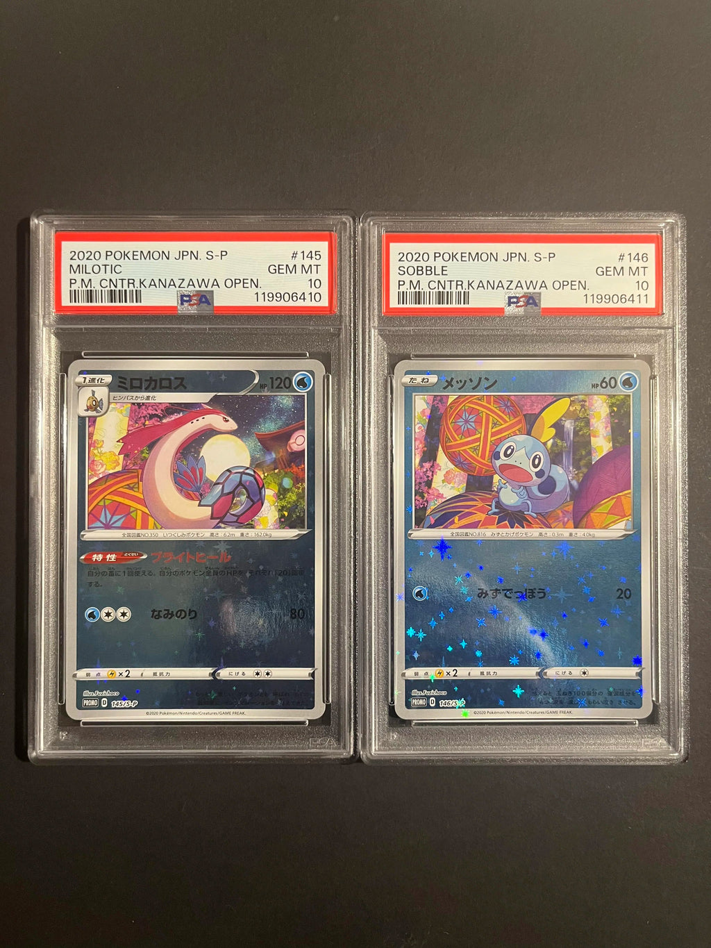 PSA 10 Sobble & Milotic 145/146 S-P Kanazawa Sequential