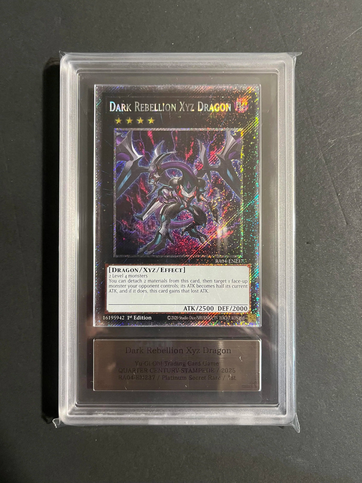 ARS 9 Dark Rebellion Xyz Dragon RA04-EN237 Platinum Secret Rare