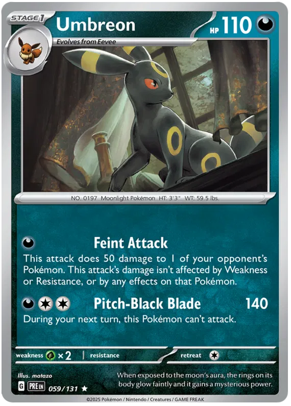 Umbreon 059/131 SV8.5 Prismatic Evolutions Rare