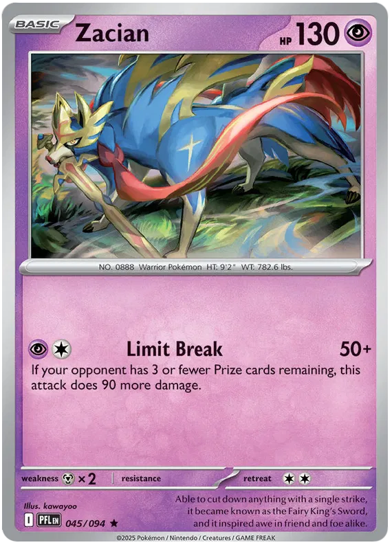 Zacian 045/094 ME02 Phantasmal Flames