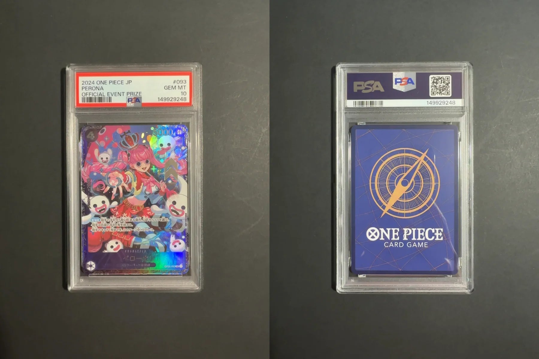 Perona 093 OP06 One Piece Promotional Cards PSA 10
